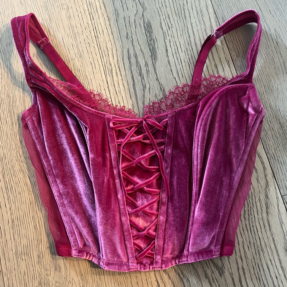 Victorias secret velvet corset